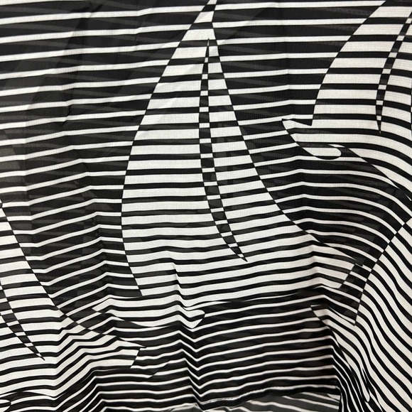 Indigo Soul Black & White Pinstripe Nautical Boat Cover Up Size 2XL - Picture 5 of 6